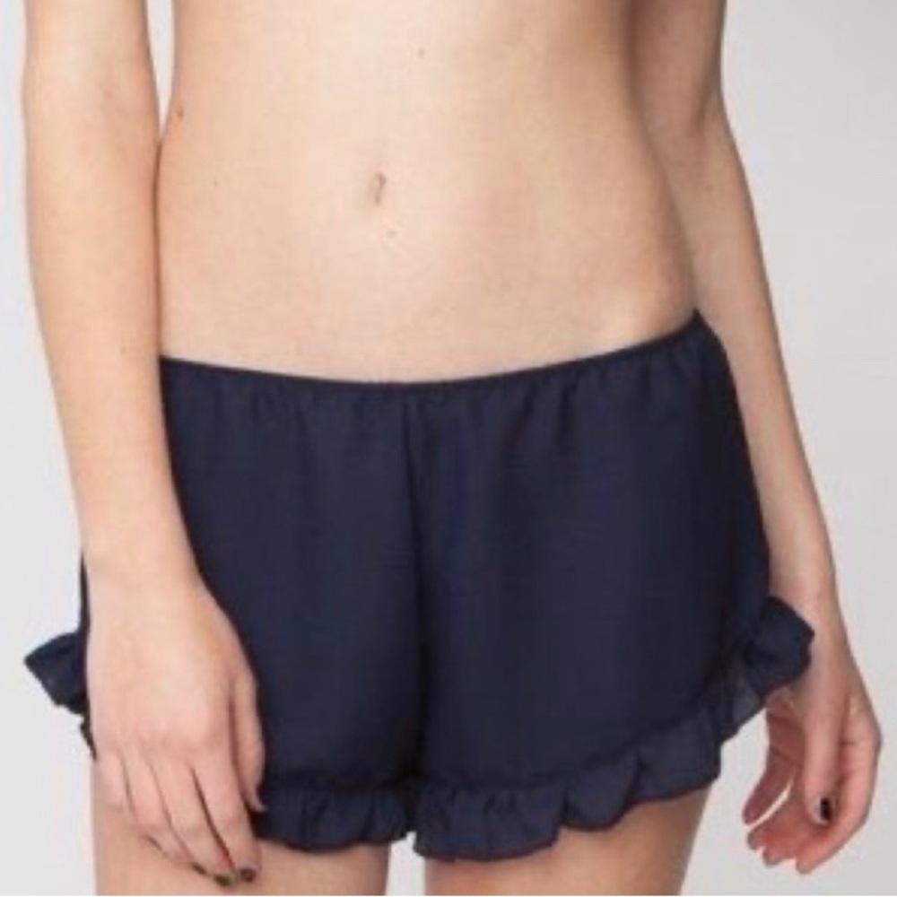 NWT Brandy Melville John Galt Vodi Navy Ruffle Women's Shorts OS
